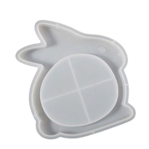 Flexible, stabile Silikon-Epoxidharz-Gussform, Kaninchenform, Tablett, Geschirr, Formen für Handwerk und Heimdekoration von YPREWY
