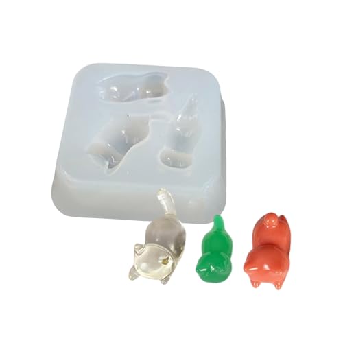 Flexible Epoxidharz-Form mit drei Katzen, Zubehör, Formen, Schmuck, Ornament, flexible Silikonformen für Kunstunterricht von YPREWY