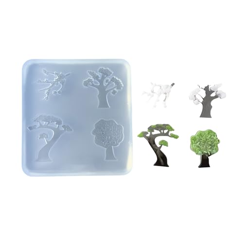 Flexible Silikonformen, Baumform, Zubehör, Epoxidharz, Ornament, Anhänger, praktisches Werkzeug zur Schmuckherstellung von YPREWY
