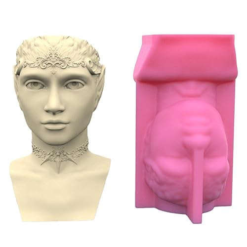 Geometrische King Queen Portrait-Silikonformen, Aufbewahrungsbox, Form für Blumentopf, Blumentopf, Stifthalter Geometrische King Queen Portrait-Silikonformen, Aufbewahrungsbox, Form für Blumentopf, Blumentopf, Stifthalter von YPREWY