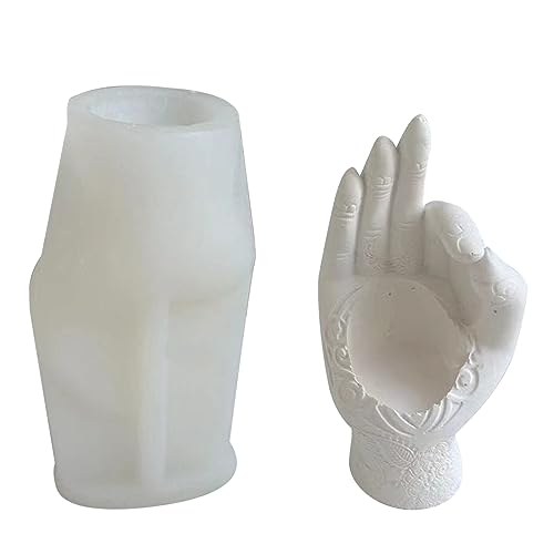 Guanyin Handhalter aus Kunstharz, Lotusbasis, Buddha-Statue, Silikonformen für Kerzenständer, Schmuck von YPREWY