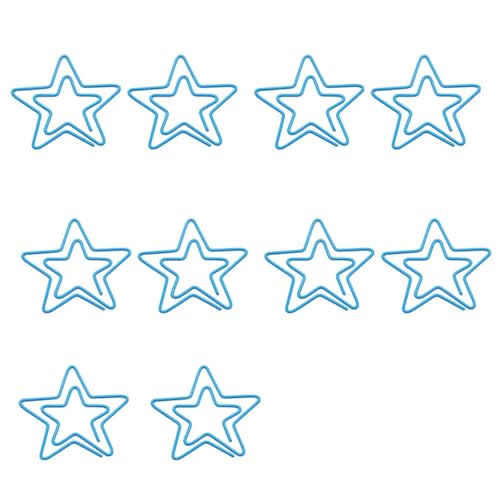 Kleine Lesezeichen, kreative Büroklammern, Sternform, Lesezeichen, Halter, Planer-Clips für Zuhause, 10 Stück von YPREWY