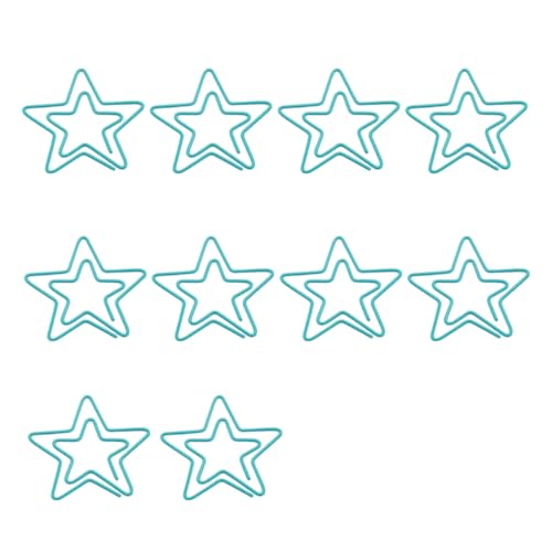 Kleine Lesezeichen, kreative Büroklammern, Sternform, Lesezeichen, Halter, Planer-Clips für Zuhause, 10 Stück von YPREWY