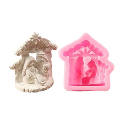 Modisches Christhaus-Schlüsselanhänger-Set aus stabilem Silikon, Bastelbedarf, Epoxidharz, Anhänger zum Personalisieren von Schmuck von YPREWY