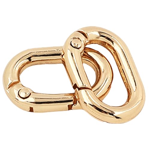 Multifunktionale ovale Ringe, Schnallen, Metallfeder-Schlüsselanhänger, ovale Ringe, Druckknöpfe, Schnallenklammern für Geldbörsen, Schlüsselanhänger, 2 Stück von YPREWY