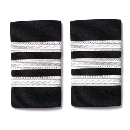 Uniform-Schulterabzeichen, Luftfahrtuniform, Epaulett, Flugbegleiter, Epaulett für Persönlichkeitspatches, 2 Stück von YPREWY