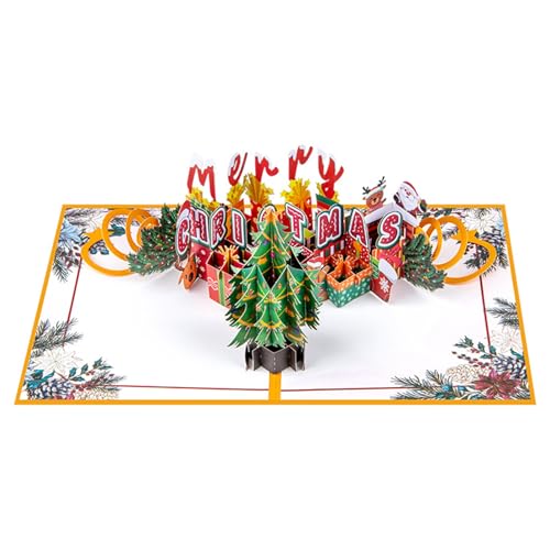 Weihnachtsfeier 3D Popup Karten Weihnachten 3D Baum Grußkarte Zarte Designs Papierkarte für Wünsche von YPREWY