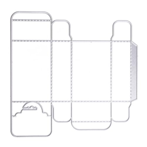 YPREWY 3D-Hängehaken, Süßigkeitenschachtel, genähte Metall-Stanzschablone, faltbar, für Etui, Prägung, Scrapbooking, Vorlage von YPREWY