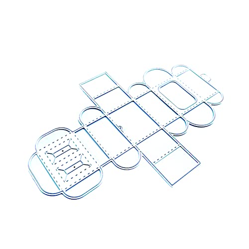 YPREWY 3D-Metall-Stanzschablone, hohl, konkav, rechteckig, Schablone für Süßigkeiten, Prägeschablone, Sammelalben von YPREWY
