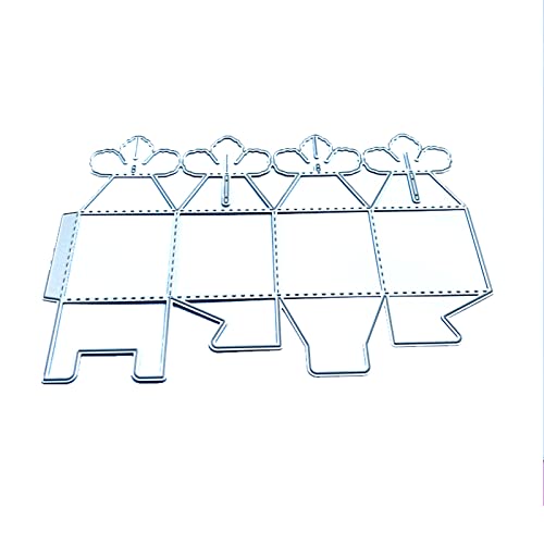YPREWY 3D-Metall-Stanzschablone mit Blütenblättern, faltbar, für Etui, Prägeschablone, Scrapbooking-Vorlage von YPREWY