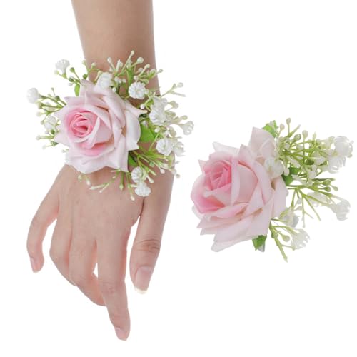 YPREWY Ansteckblume für Brautschmuck, Boutonniere, künstliche Seidenblume, Ansteckblume für Trauzeugen, Hochzeit und formelle Veranstaltungen, formelle Anlässe, Armband-Set YPREWY Ansteckblume für Brautschmuck, Boutonniere, künstliche Seidenblume, Ansteckblume für Trauzeugen, Hochzeit und formelle Veranstaltungen, formelle Anlässe, Armband-Set von YPREWY