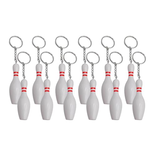 YPREWY Bowlingnadel-Schlüsselanhänger, Bowling-Schlüsselhalter, Rucksack, Geldbörse, Charm-Anhänger, Schlüsselanhänger, Zubehör, Kindergeburtstag, Partyzubehör, 12 Stück von YPREWY