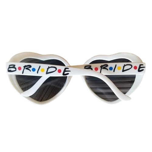 YPREWY Brautbrille in Herzform für Brautjungfern, zukünftige Braut, Brille, Braut, Duschbedarf, Junggesellinnenabschied YPREWY Brautbrille in Herzform für Brautjungfern, zukünftige Braut, Brille, Braut, Duschbedarf, Junggesellinnenabschied von YPREWY