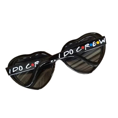 YPREWY Brautbrille in Herzform für Brautjungfern, zukünftige Braut, Brille, Braut, Duschbedarf, Junggesellinnenabschied von YPREWY