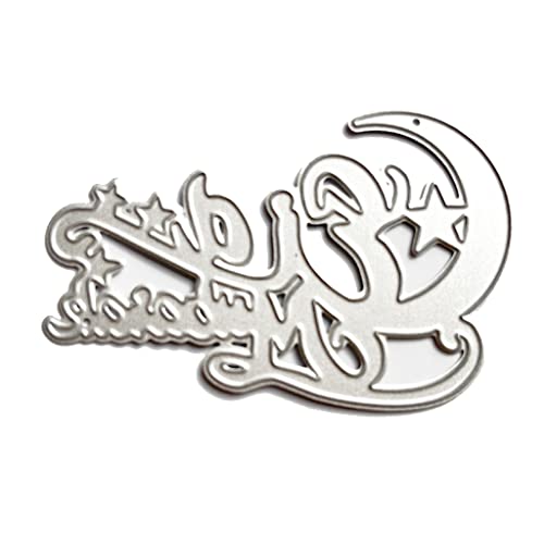 YPREWY Eid Stanzschablone für Bastelarbeiten, Karbonstahl, Prägeschablone, Scrapbooking für Karten, Stanzform von YPREWY