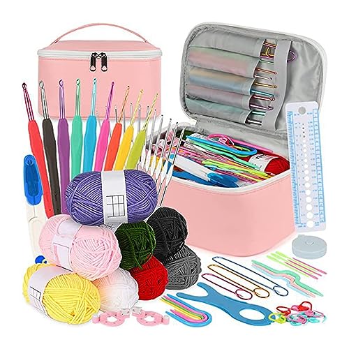 YPREWY Häkelnadel-Zubehör, Werkzeuge für Erwachsene, Häkelnadel-Set, Häkelsets für Kinder, Anfänger, Strickwerkzeug-Sets mit Etui YPREWY Häkelnadel-Zubehör, Werkzeuge für Erwachsene, Häkelnadel-Set, Häkelsets für Kinder, Anfänger, Strickwerkzeug-Sets mit Etui von YPREWY