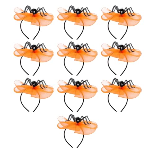 YPREWY Halloween-Haarnadel-Schleifen-Stirnbänder-Set mit Totenkopf-/Spinnen-Designs, Halloween-Stirnbänder für Kostümpartys von YPREWY