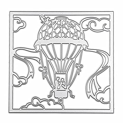 YPREWY Heißluftballon-Metall-Stanzschablone, Scrapbooking, Album, Stempel, Papier, Karten, Prägung, Dekoration von YPREWY
