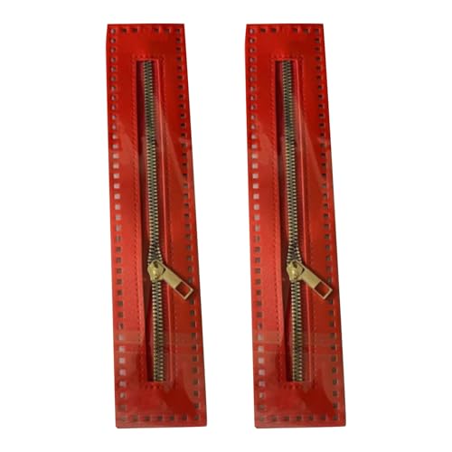 YPREWY Leder-Näh-Reißverschlüsse, Metallschieber, Taschen, Geldbörsen, Reißverschlüsse zum Nähen, Basteln, Kleidung, Taschen, Zubehör, 2 Stück von YPREWY