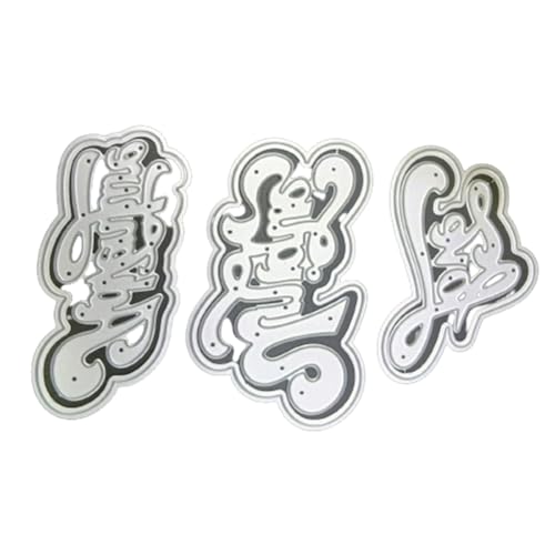 YPREWY Metall-Stanzschablone, Blatt-Herz, zum Basteln, Karbonstahl, Prägeschablone, Schablone, Scrapbooking, für Karten von YPREWY