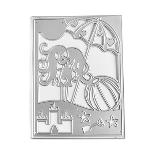 YPREWY Metall-Stanzschablone, Motiv: Regenschirm, Mädchen, zum Basteln, Karbonstahl, Prägeschablone, Scrapbooking, für Karten YPREWY Metall-Stanzschablone, Motiv: Regenschirm, Mädchen, zum Basteln, Karbonstahl, Prägeschablone, Scrapbooking, für Karten von YPREWY