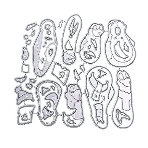 YPREWY Metall-Stanzschablone, Weihnachtsmotiv, Karbonstahl, Prägeschablone, Metall, Scrapbooking für Karten von YPREWY