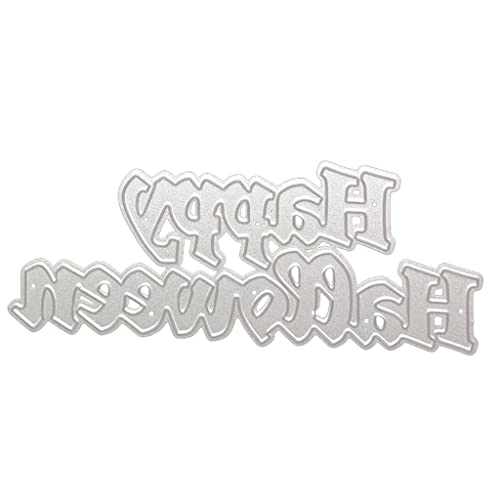 YPREWY Metall-Stanzschablone "Happy Halloween", Scrapbooking, Album, Papierkarte, Vorlage, Prägedekoration, Dekoration von YPREWY