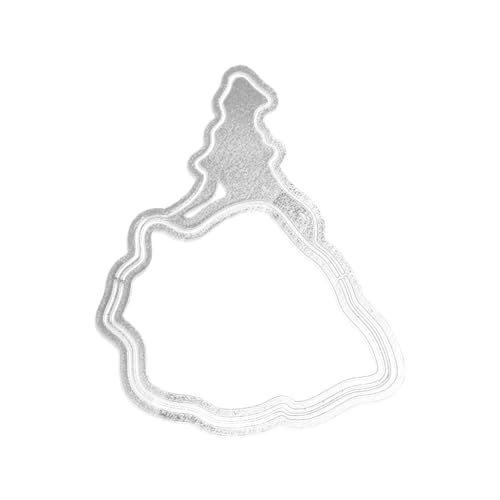 YPREWY Metall-Stanzschablone in Herzform, Blume, zum Basteln, Karbonstahl, Prägeschablone, Scrapbooking, für Karten von YPREWY