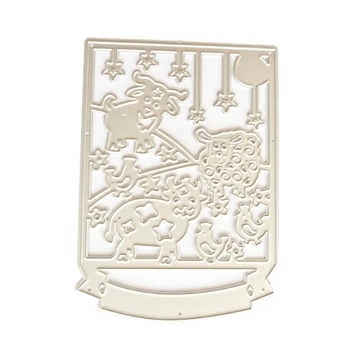 YPREWY Metall-Stanzschablone mit Baumrahmen, Karbonstahl, Prägeschablone, Scrapbooking, für Karten von YPREWY