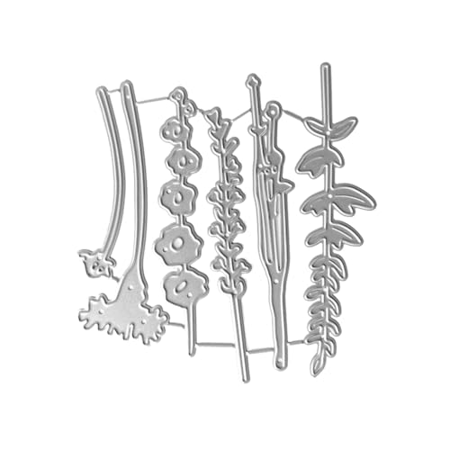 YPREWY Metall-Stanzschablone mit Blättern und Blumen, zum Basteln, Karbonstahl, Prägeschablone, Schablone, Scrapbooking für Karten YPREWY Metall-Stanzschablone mit Blättern und Blumen, zum Basteln, Karbonstahl, Prägeschablone, Schablone, Scrapbooking für Karten von YPREWY