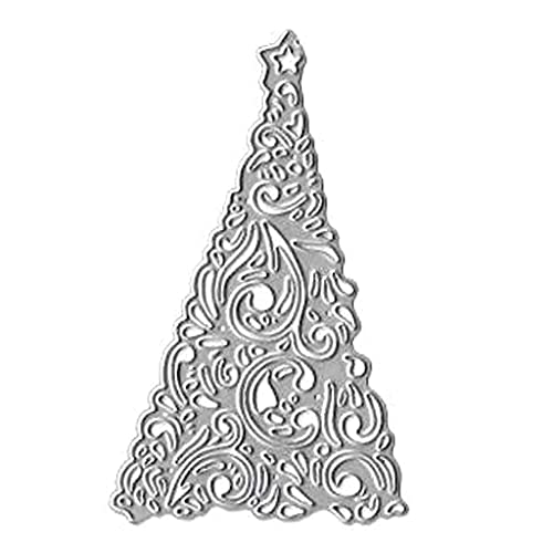 YPREWY Metall-Stanzschablone mit Weihnachtsbaum, für Scrapbooking, Alben, Papierkarten, Vorlage, Prägung, Dekoration von YPREWY