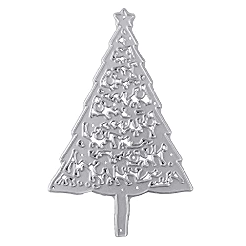YPREWY Metall-Stanzschablone mit Weihnachtsbaum, für Scrapbooking, Alben, Papierkarten, Vorlagen, Prägung, Dekoration von YPREWY