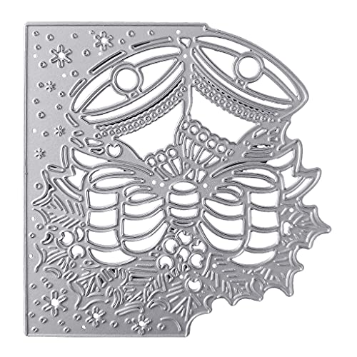 YPREWY Metall-Stanzschablone mit Weihnachtsrahmen, Scrapbooking, Album, Papierkarte, Vorlage, Prägung, Dekoration von YPREWY