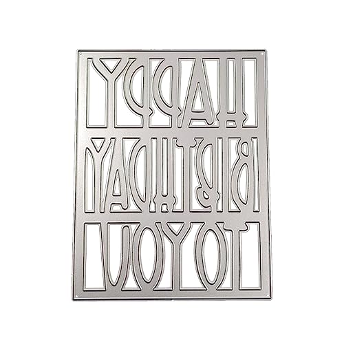 YPREWY Metall-Stanzschablone zum Geburtstag, Karbonstahl, Prägeschablone, Scrapbooking, für Karten YPREWY Metall-Stanzschablone zum Geburtstag, Karbonstahl, Prägeschablone, Scrapbooking, für Karten von YPREWY