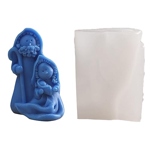 YPREWY Religion Krippenstatue, Silikonform, Gips, Epoxidharz, Guss, Desktop-Ornament YPREWY Religion Krippenstatue, Silikonform, Gips, Epoxidharz, Guss, Desktop-Ornament von YPREWY