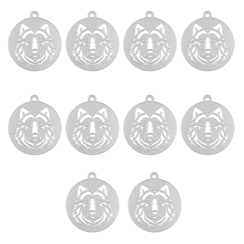 YPREWY Stanzschablonen mit Tierwolf, Rabiits, Weihnachtsmotiv, Schablonen, Blumenblatt, Prägeschablonen für Scrapbooking, 10 Stück von YPREWY