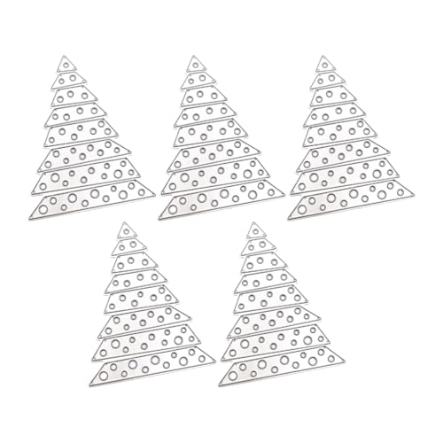 YPREWY Stanzschablonen mit Weihnachtsmotiv für Kartenherstellung, Scrapbooking, Album, Karbonstahl, Stanzform, 5 Stück von YPREWY