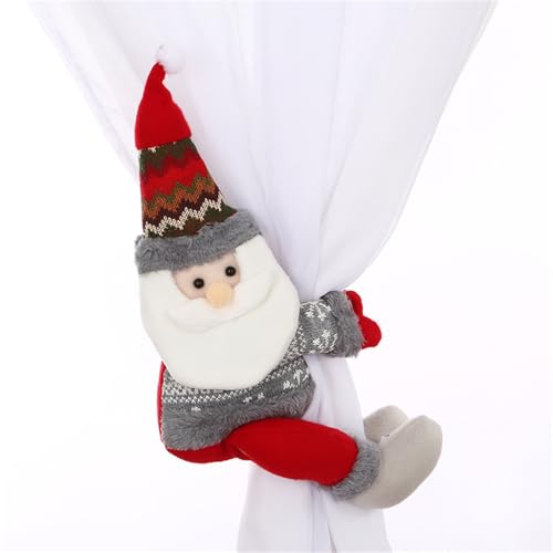 YPREWY Vorhangschnalle, Weihnachtsgeister, Rentier, Vorhangzubehör, stabiles Polyester, Raffhalter von YPREWY