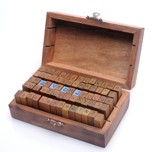 70pcs Vintage Style Wooden Rubber Alphabet Letters Anzahl Briefmarken Stempel 70pcs Vintage Style Wooden Rubber Alphabet Letters Anzahl Briefmarken Stempel von YPSelected