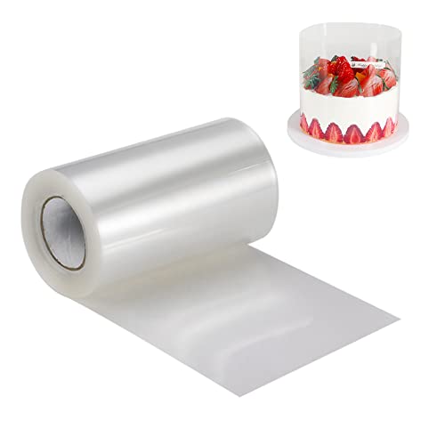 Tortenrandfolie 6 cm Hoch, Acetat Folie 6 cm/10 cm/15 cm/20 cm x 10M Transparente Acetat Rolle für Backen Schokoladenmousse Kuchen Crafting (6 cm) von YQL