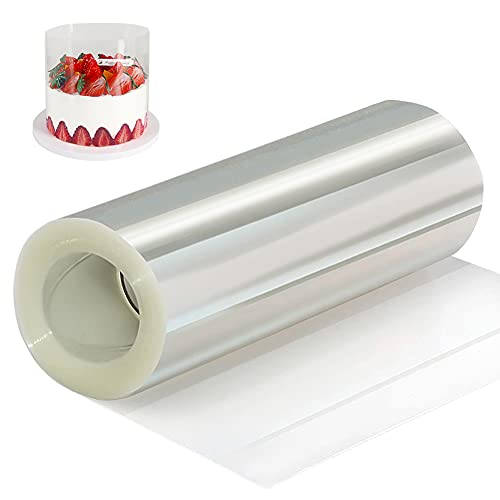 YQL Tortenrandfolie 15 cm Hoch, Acetat Folie 6 cm/10 cm/15 cm/20 cm x 10M Transparente Acetat Rolle für Backen Schokoladenmousse Kuchen Crafting (15 cm) von YQL