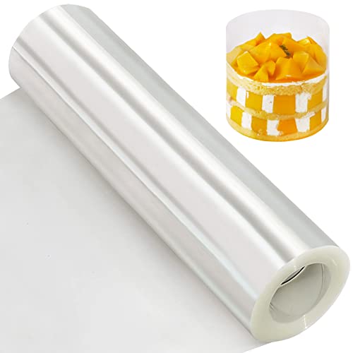 YQL Verdickter Tortenrandfolie 30 cm Hoch, Acetat Folie Transparente Acetat Rolle für Kuchen Schokoladenmousse Kuchen Crafting von YQL