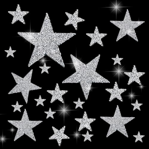 24 Stück Stern Aufnäher zum Aufbügeln, Bügelbilder für Kleidung, Sternform, Strass, Patches zum Aufbügeln, DIY-Zubehör für Kleidung, Jeans, Taschen, Hüte, Reparatur-Dekoration 24 Stück Stern Aufnäher zum Aufbügeln, Bügelbilder für Kleidung, Sternform, Strass, Patches zum Aufbügeln, DIY-Zubehör für Kleidung, Jeans, Taschen, Hüte, Reparatur-Dekoration von YQQYG
