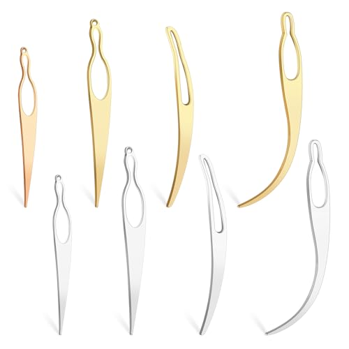 8 Stück Dreadlock-Häkelnadeln, Haar-Häkelnadeln, Sisterlock-Nachspannwerkzeug, Mikro-Häkelnadeln, Microlocs Dreadlock-Zubehör, Häkelnadel für Loc Hair Dreadlock-Spannung, 8 Stück von YQQYG