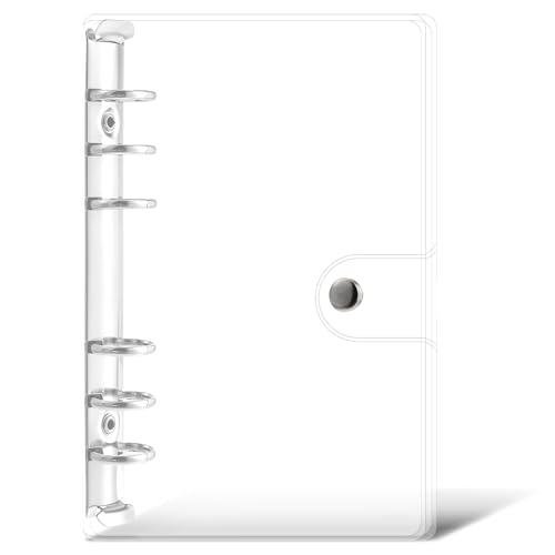 A6 Ringbucheinband, weiches PVC A6 Budget Binder mit Druckknopf, klarer runder Ringbuch-Abdeckung, Schutz, Ringbuchordner, nachfüllbar, A6-Planer, Abdeckung, Schutz für Notizbuch, Schule, Büro A6 Ringbucheinband, weiches PVC A6 Budget Binder mit Druckknopf, klarer runder Ringbuch-Abdeckung, Schutz, Ringbuchordner, nachfüllbar, A6-Planer, Abdeckung, Schutz für Notizbuch, Schule, Büro von YQQYG