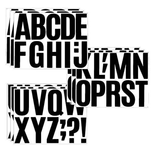 YQQYG 102 Buchstaben Aufkleber, Schwarz 10,2 cm Große Vinyl-Alphabet-Aufkleber, Buchstaben Sticker, Selbstklebende Poster-Buchstabenaufkleber für Briefkastenbuchstaben, Scrapbooking, Poster, Basteln von YQQYG