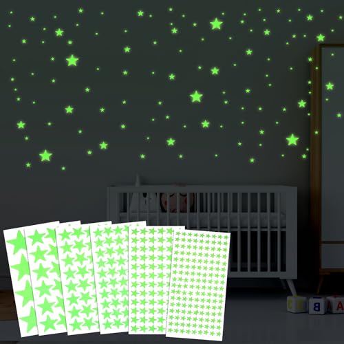 YQQYG 612 Stück Sternenhimmel Aufkleber, Leucht Aufkleber für die Decke, leuchtet im Dunkeln, Wandsterne, leuchtet im Dunkeln, für Decke, Kinderzimmer, Wanddekoration, Party YQQYG 612 Stück Sternenhimmel Aufkleber, Leucht Aufkleber für die Decke, leuchtet im Dunkeln, Wandsterne, leuchtet im Dunkeln, für Decke, Kinderzimmer, Wanddekoration, Party von YQQYG