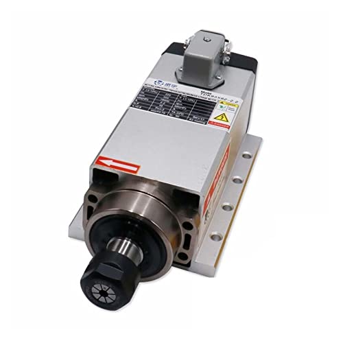 Spindelmotor, 1,5 kW / 2,2 kW 24000 U/min 400 Hz 3-Phasen-Eingangsluftgekühlter Spindelmotor + 1 Satz ER11- oder ER20-Spannzange for CNC-Maschine(Aviation plug silver,1.5kw 380) von YQVEOT