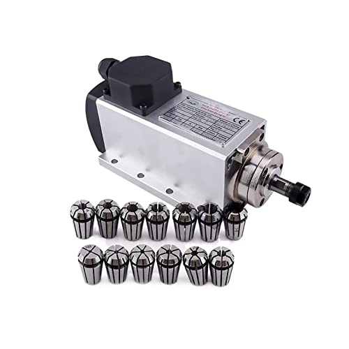 Spindelmotor, 1,5 kW luftgekühlte Spindelmotor-Kits luftgekühlte Spindel + 13PCS ER11 Spannzange for CNC-Fräsen Holzbearbeitungsmaschine von YQVEOT