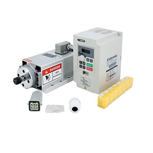 Spindelmotor, CNC-Werkzeugmaschinenspindel 1500 W 1,5 kW 24000 U/min ER11-Luftkühlungsmotor VFD 7-teilige ER11-Spannzangen (1-7 mm)(RP VFD Option 3) von YQVEOT